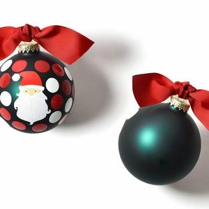 Coton Colors Ho Ho Santa Glass Ornament